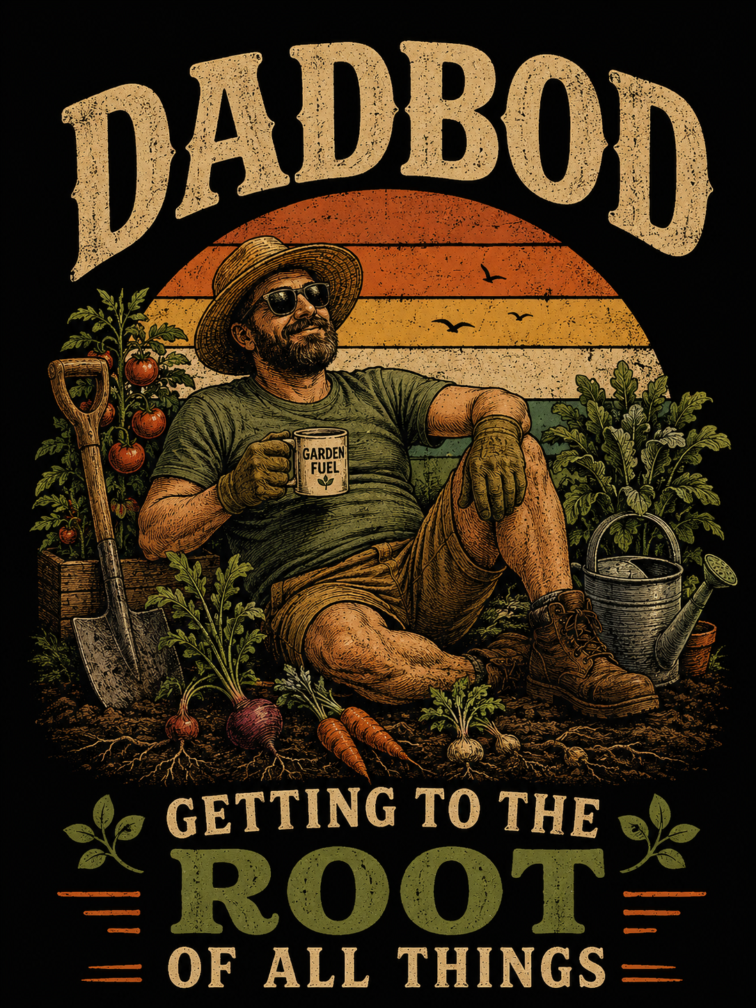 DADBOD gardening shirt concept